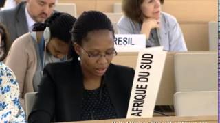 Adoption of Resolution A HRC S 22 L 1 22nd Special Session of Human Rights Council South Africa
