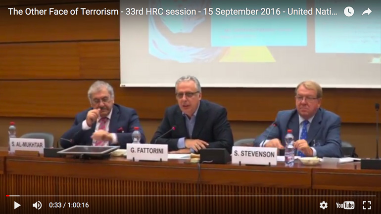 The Other Face of Terrorism - 33rd HRC session - 15 September 2016 - United Nations - Geneva
