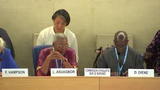 41st Session UN Human Rights Council - Response by Commission of Inquiry on Burundi - Ms. Lucy Asuagbor